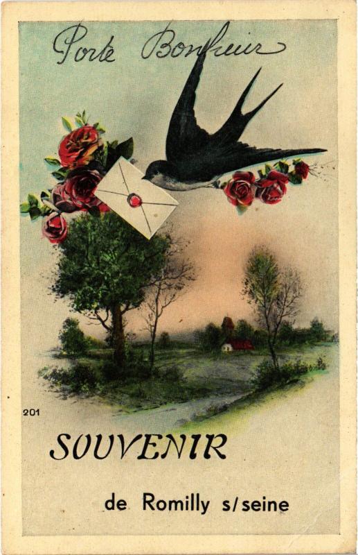 Carte postale ancienne Romilly souvenir
