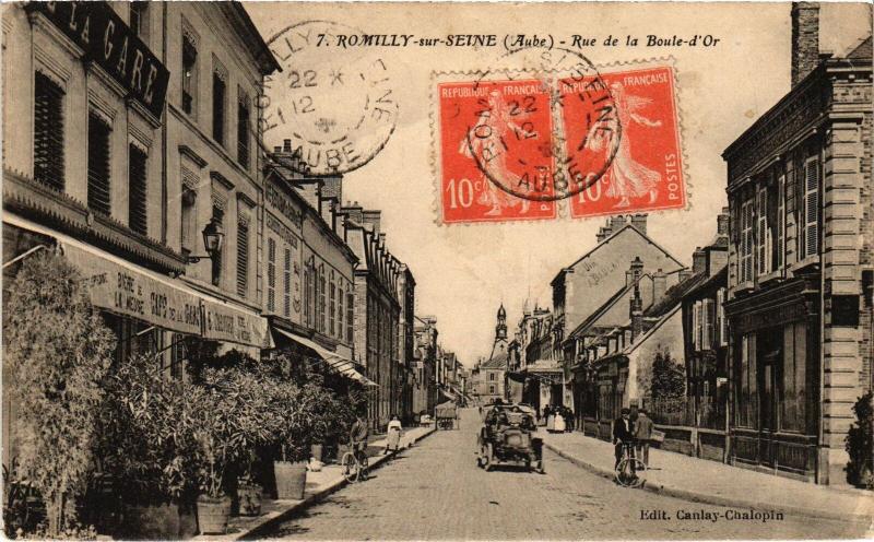 Carte postale ancienne Romilly Rue de la Boule d'Or