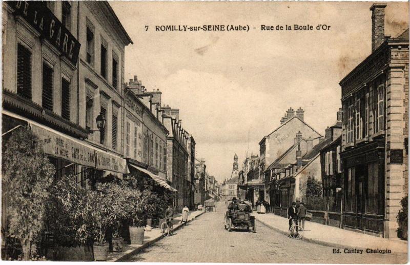Carte postale ancienne Romilly Rue de la Boule d'Or