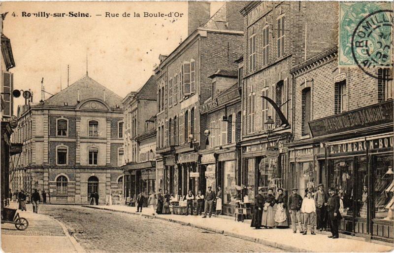 Carte postale ancienne Romilly Rue de la Boule d'Or