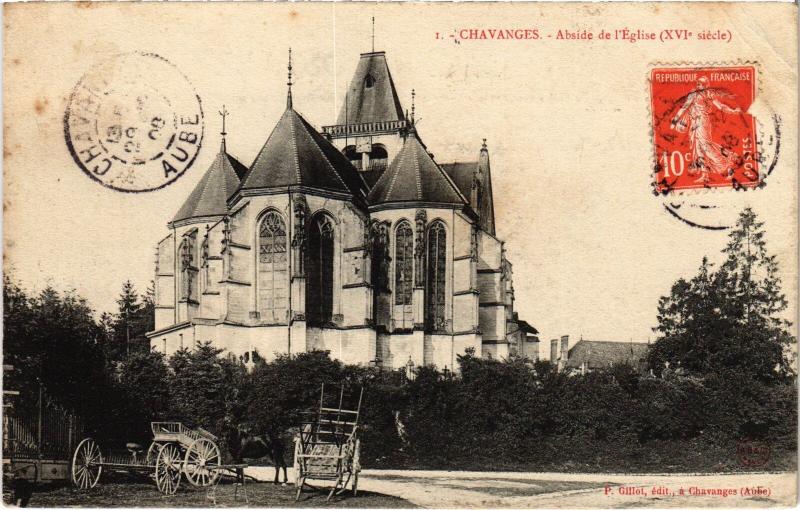 Carte postale ancienne Chavanges Abside de l'Eglise à Chavanges