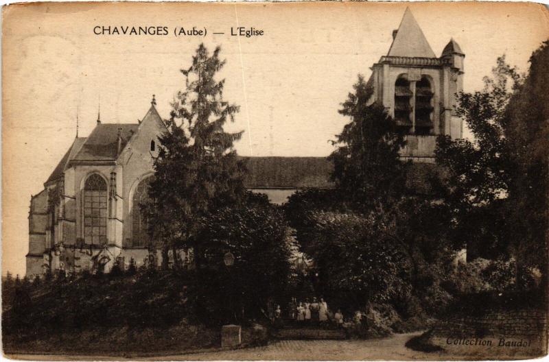 Carte postale ancienne Chavanges Eglise à Chavanges
