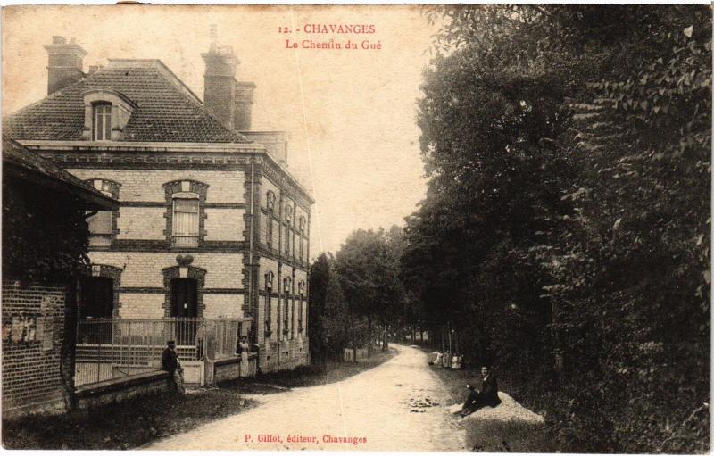 Carte postale ancienne Chavanges Chemin du Gue à Chavanges