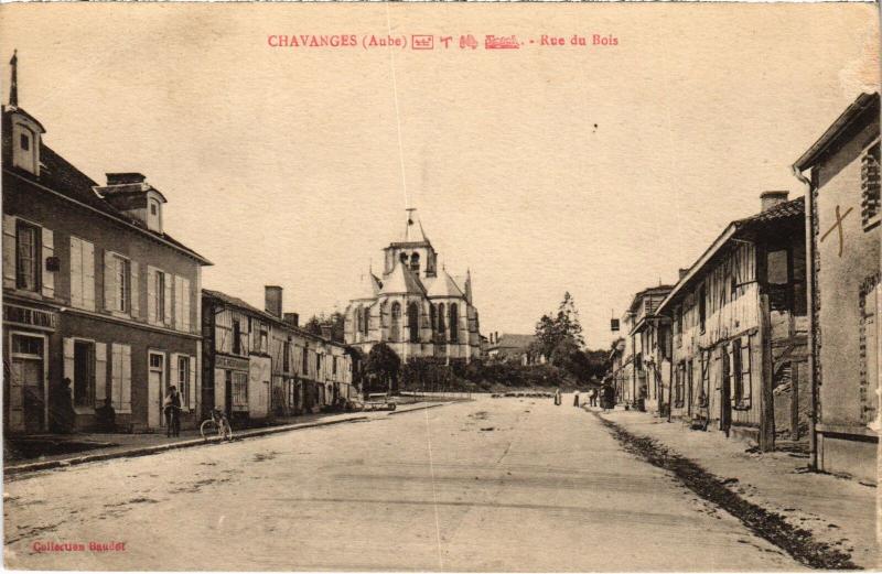 Carte postale ancienne Chavanges Rue du Bois à Chavanges