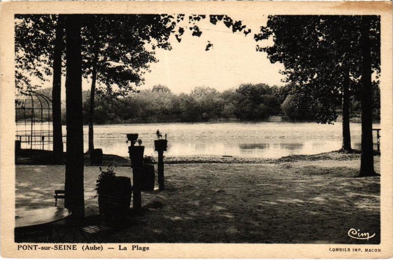 Carte postale ancienne Pont sur Seine la Plage à Pont-sur-Seine