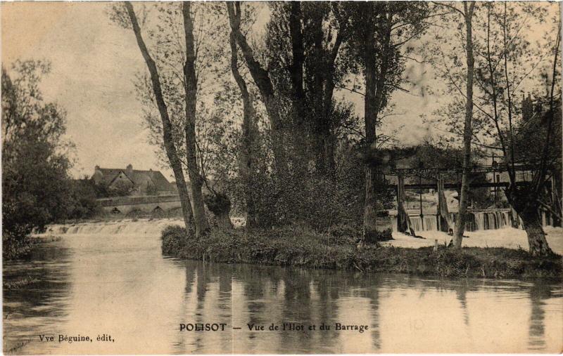 Carte postale ancienne Polisot vue de l'Ilot à Polisot