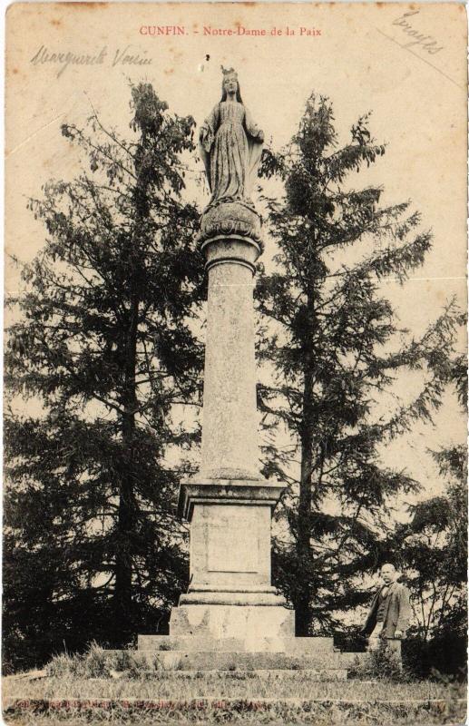 Carte postale ancienne Cunfin Notre Dame de la Paix à Cunfin