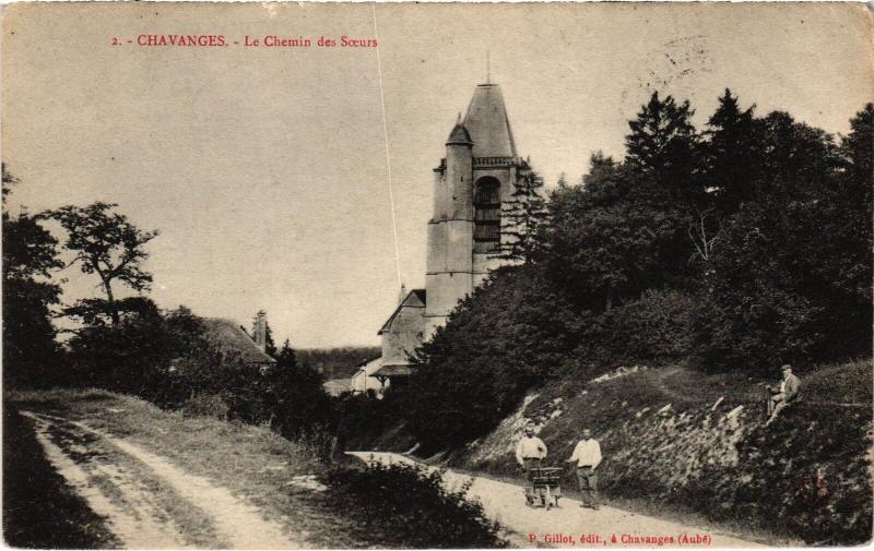 Carte postale ancienne Chavanges Chemin des Soeurs à Chavanges