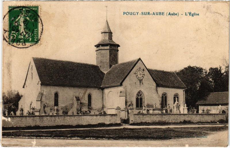 Carte postale ancienne Pougy Eglise à Pougy