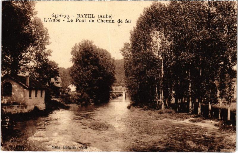 Carte postale ancienne Bayel Pont du Chemin de fer à Bayel