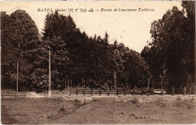Carte postale ancienne Bayel Route de l'ancienne Taillerie à Bayel
