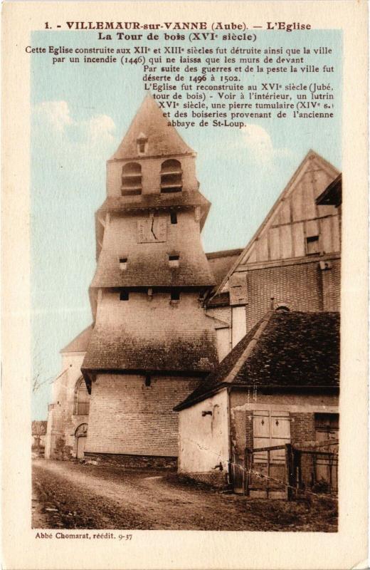Carte postale ancienne Villemaur Eglise