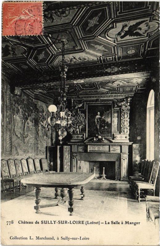Carte postale ancienne Sully le Chateau Salle a manger