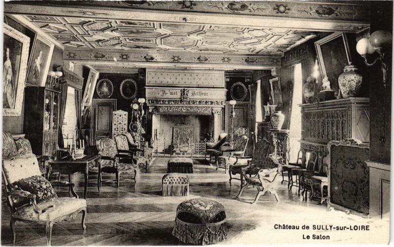 Carte postale ancienne Sully le Chateau le Salon à Salon