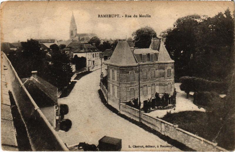 Carte postale ancienne Ramerupt Rue du Moulin à Ramerupt