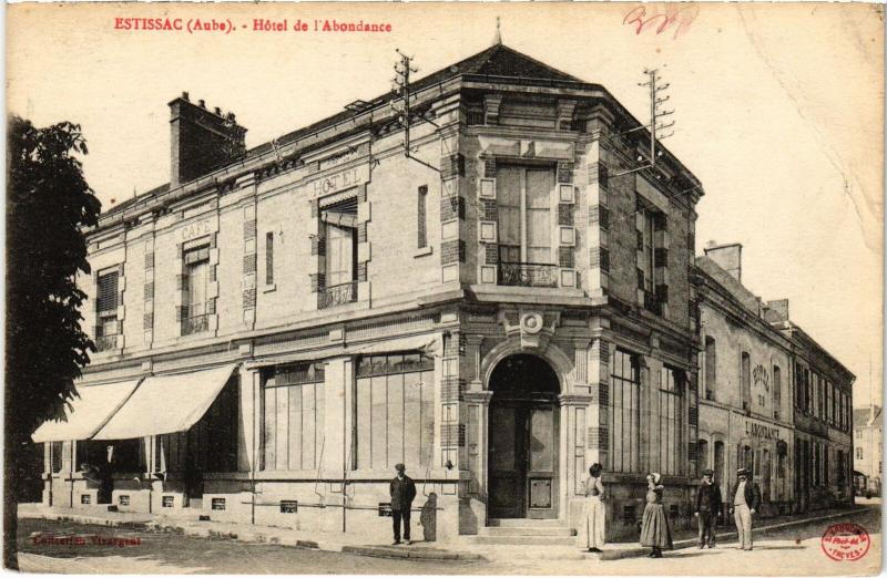 Carte postale ancienne Estissac Hotel de l'Aboundance à Estissac