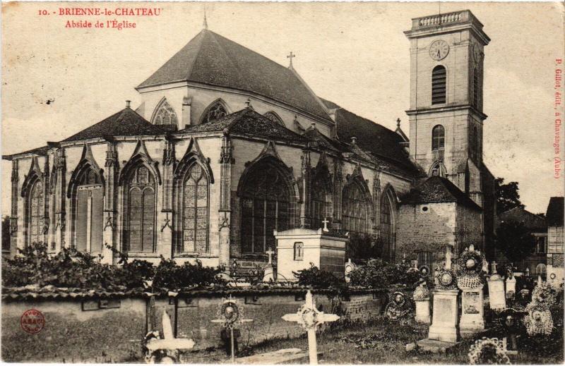 Carte postale ancienne Brienne abside de l'Eglise