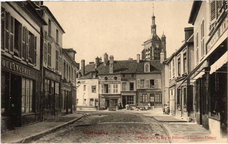 Carte postale ancienne Villenauxe Rue de la Gare