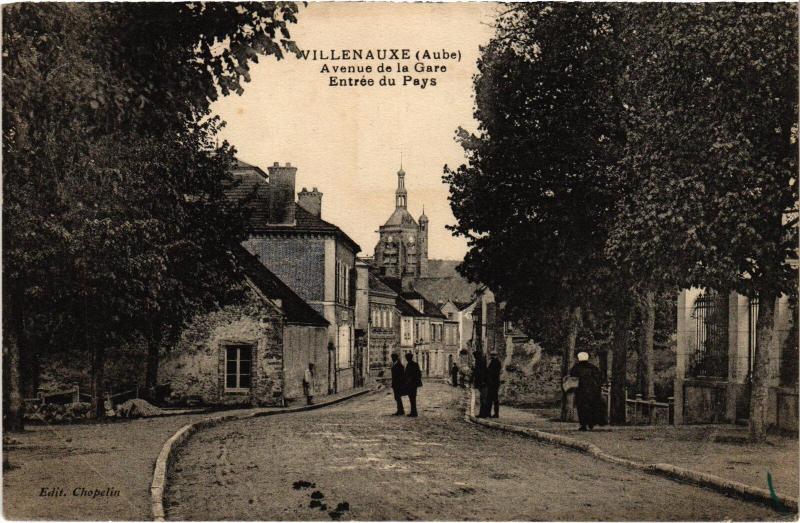 Carte postale ancienne Villenauxe Avenue de la Gare