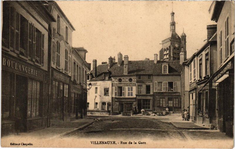 Carte postale ancienne Villenauxe Rue de la Gare