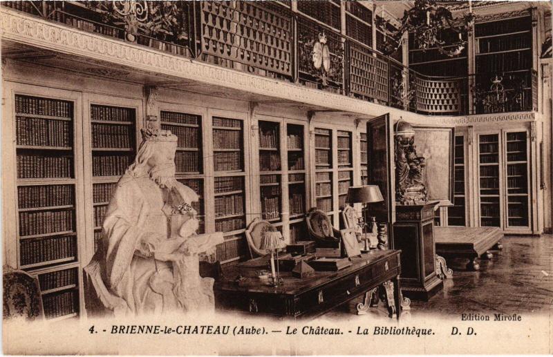 Carte postale ancienne Brienne le Chateau la Bibliotheque