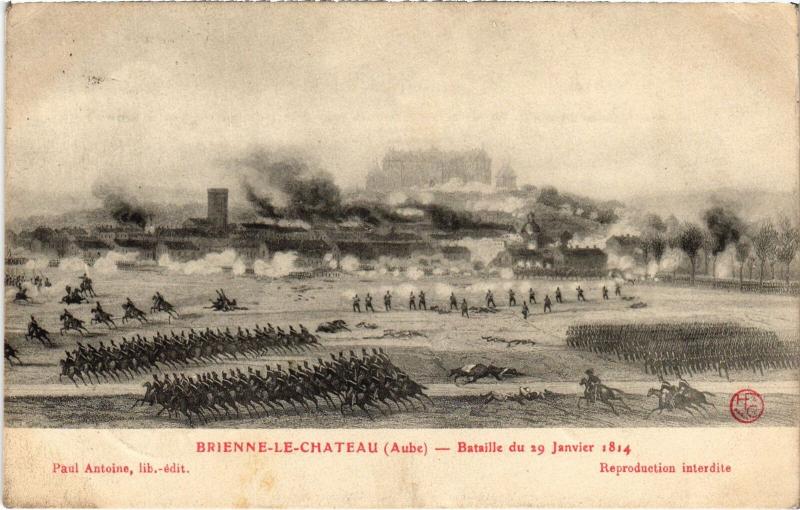Carte postale ancienne Brienne bataille du 29 janvier 1814