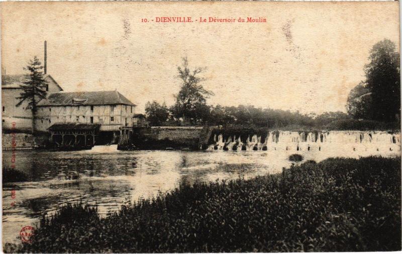 Carte postale ancienne Dienville le Deversoir du Moulin à Dienville