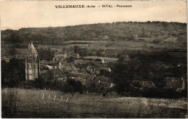 Carte postale ancienne Villenauxe Dival panorama