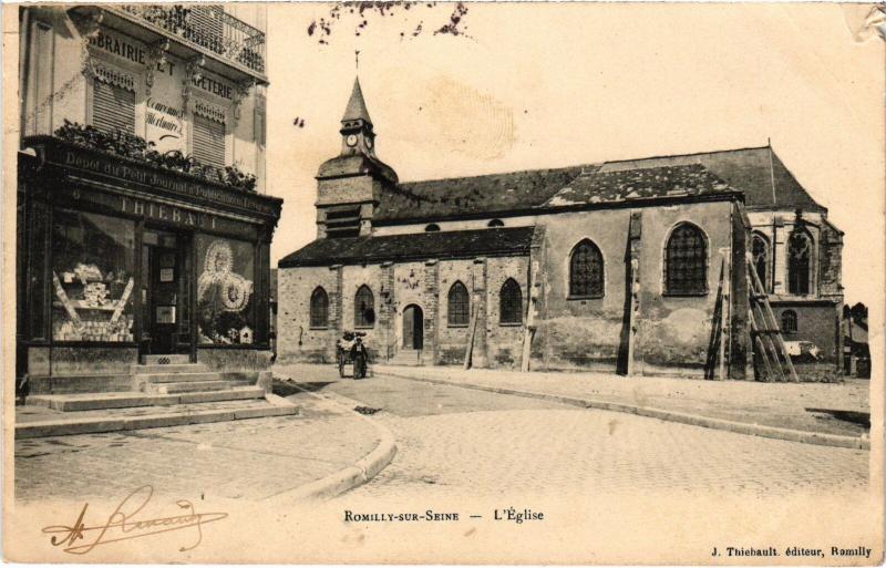 Carte postale ancienne Romilly Eglise