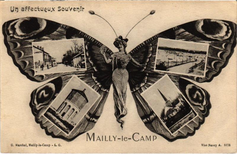 Carte postale ancienne Mailly le Camp souvenir à Mailly-le-Camp
