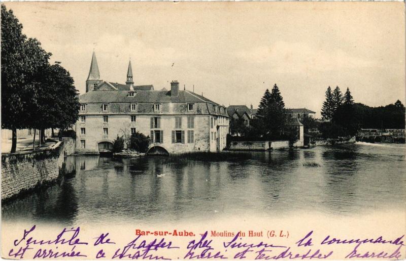 Carte postale ancienne Bar sur Aube Moulins du Haut à Bar-sur-Aube