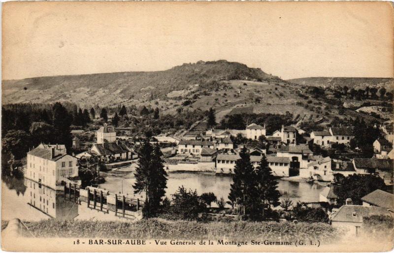 Carte postale ancienne Bar sur Aube vue generale à Bar-sur-Aube