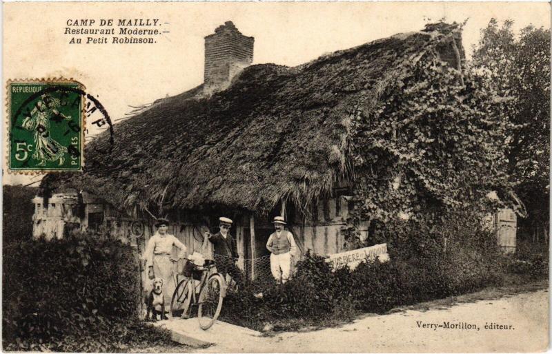 Carte postale ancienne Mailly le Camp Restaurant Moderne à Mailly-le-Camp