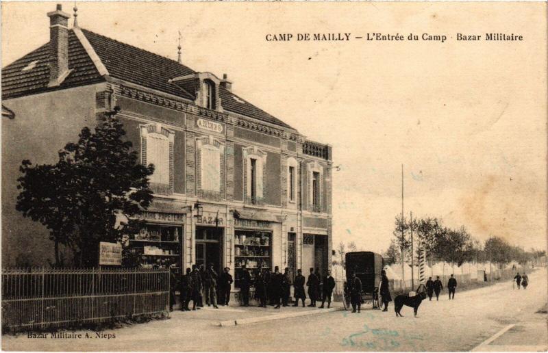 Carte postale ancienne Mailly le Camp Bazar militaire à Mailly-le-Camp