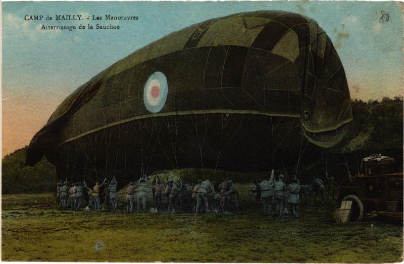 Carte postale ancienne Mailly le Camp les manoeuvres à Mailly-le-Camp