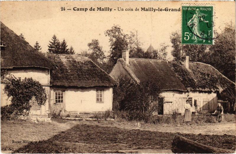 Carte postale ancienne Mailly le Camp un coin à Mailly-le-Camp