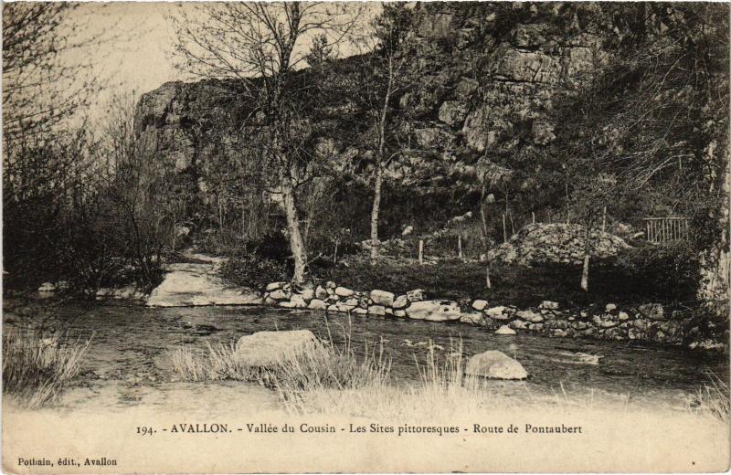 Carte postale ancienne Avallon Vallee du Cousin