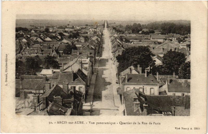 Carte postale ancienne Arcis Quartier de la Rue de Paris