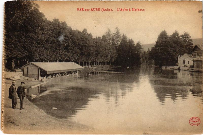 Carte postale ancienne Bar sur Aube Aube a Mathaux à Bar-sur-Aube