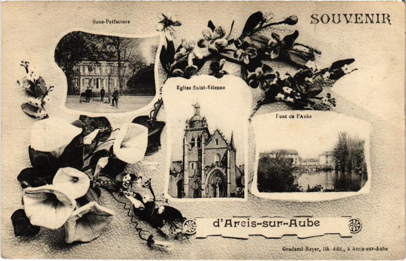 Carte postale ancienne Arcis souvenir