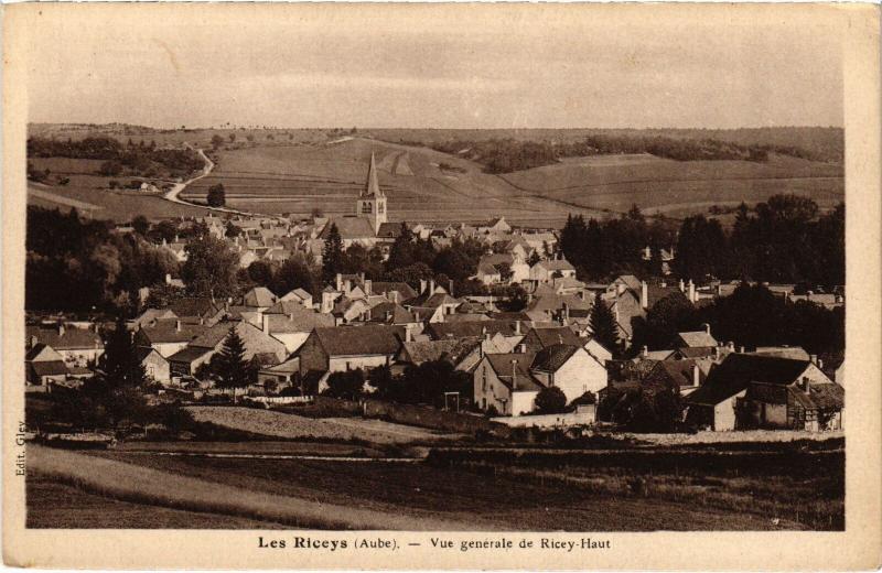 Carte postale ancienne Les Riceys vue generale aux Riceys