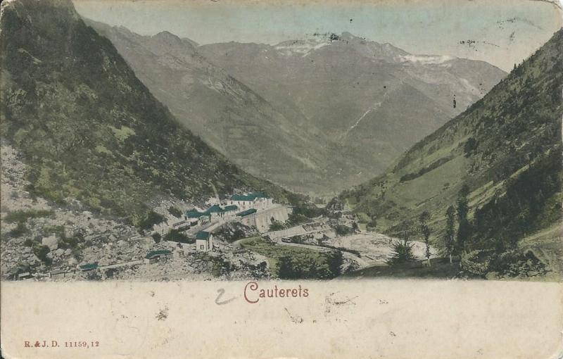 Carte postale ancienne La Raillère et le Cabaliros à Cauterets