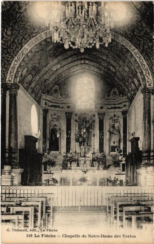 Carte postale ancienne La Fleche Chapelle de Notre Dame des Vertus