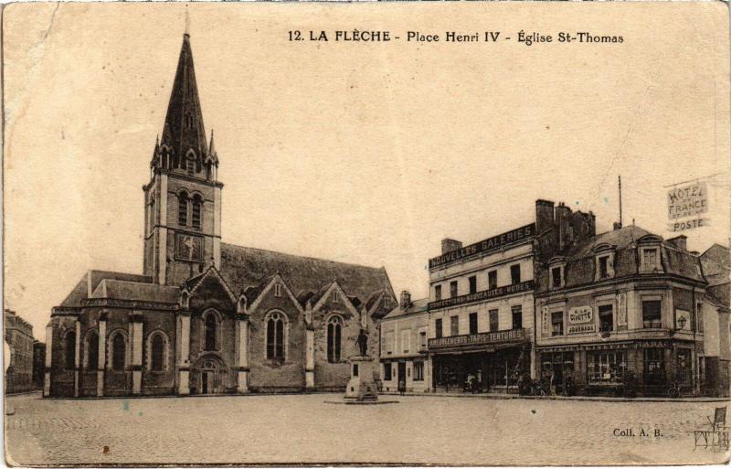 Carte postale ancienne La Fleche Eglise Saint-Thomas