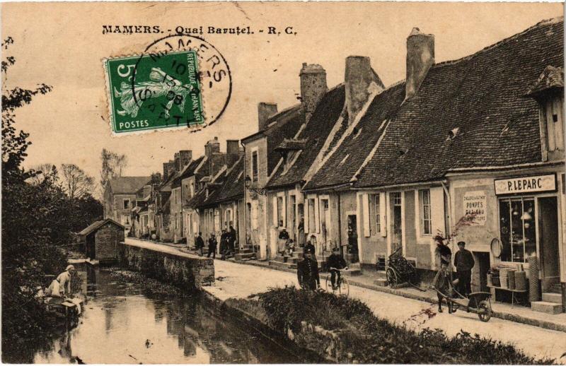 Carte postale ancienne Mamers Quai Barutel à Mamers