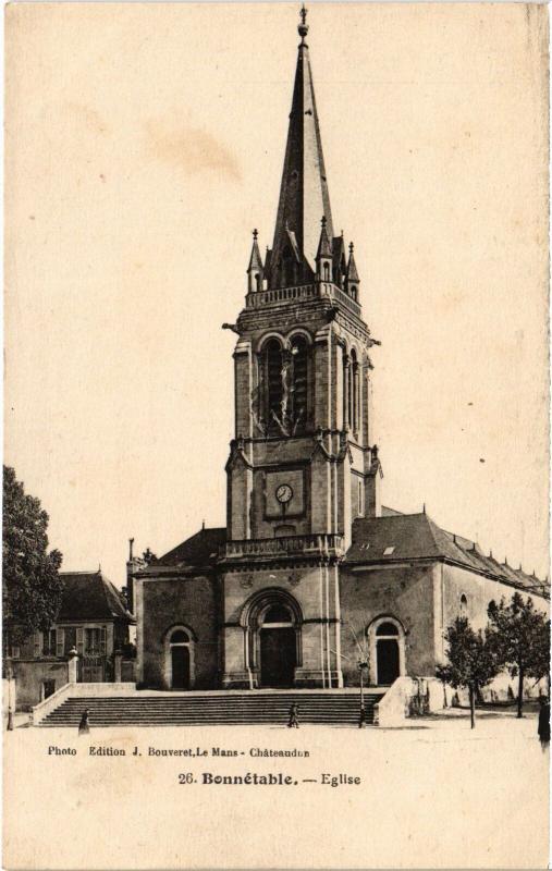 Carte postale ancienne Bonnetable Eglise