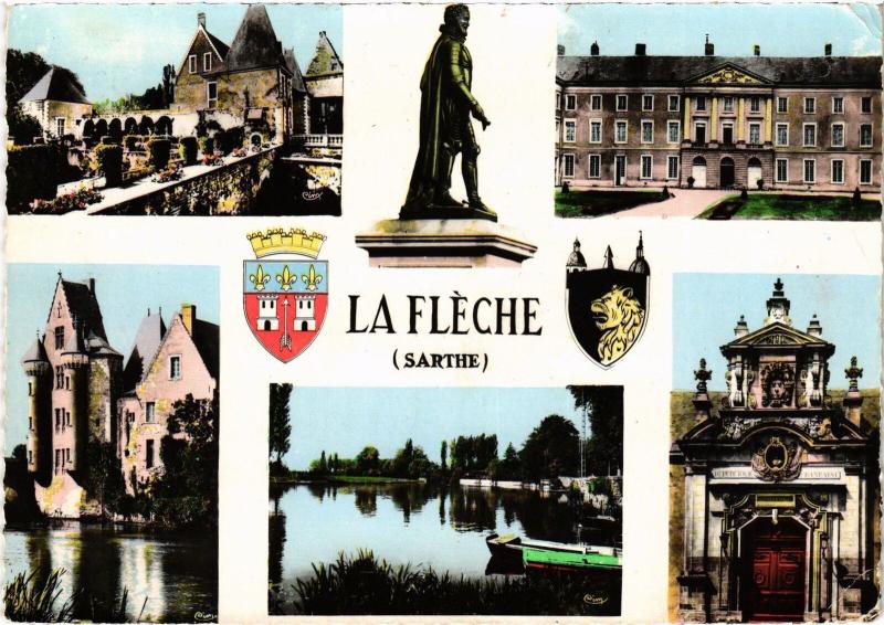 Carte postale ancienne La Fleche souvenir