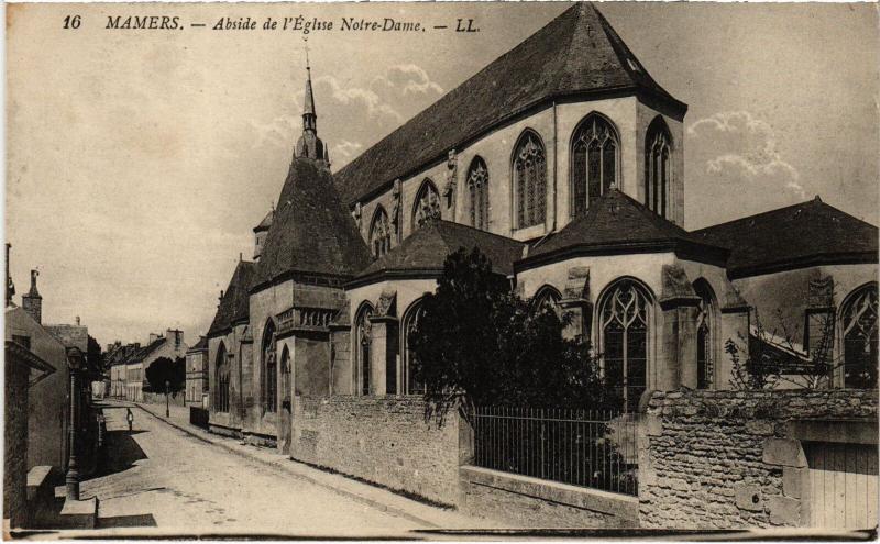 Carte postale ancienne Mamers abside de l'Eglise Notre Dame à Mamers