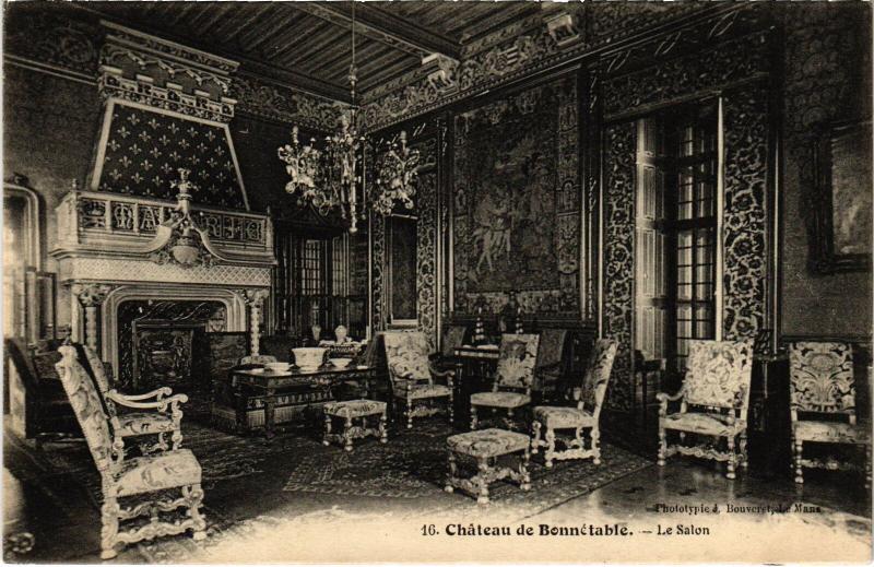 Carte postale ancienne Bonnetable le Chateau le Salon