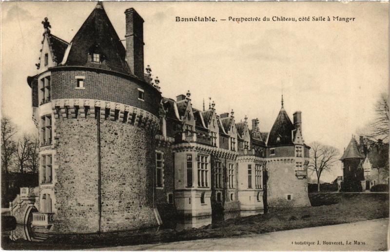 Carte postale ancienne Bonnetable perspective du Chateau